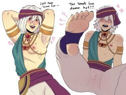 1cuntboy arabian_clothes armpit_hair armpits boku_no_hero_academia cosmetics cuntboy cuntboy_only cuntboy_sans_balls cute feet feet_focus foot_fetish loggyburger my_hero_academia my_hero_ultra_rumble shigaraki_tomura showing_off skin small_breasts tomura_shigaraki