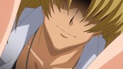animated ass bedroom blonde_hair_male boy clothed clothed_male eyeless_male first_time forced gif girl half-dressed hentai_series poro rape raped_female smiling_male triangle_blue vaginal_blood vaginal_penetration