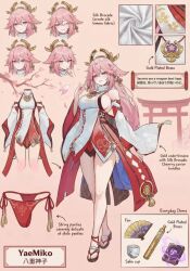 yae miko from genshin impact by hanabi network