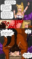 1girls 3koma ahe_gao ahri ahri_a_walla alternate_costume amber_eyes animal_penis bestiality big_balls blonde_hair blush bondage bracelet chains choker clothing comic cum cum_inside digital_media_(artwork) dungeon ear_tag feral_on_female forced_bestiality fox_ears giant_sperm horse horse_penis horsecock impregnation instant_loss instant_loss_2koma k/da_ahri k/da_series latex league_of_legends mating_press medial_ring middle_finger mind_break ovum rape sperm_cell stallion zoophilia