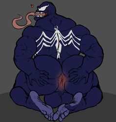 1boy 5_toes anus ass ass_focus ass_grab back back_muscles bara biceps big_ass big_balls big_butt big_muscles big_quads big_testicles bodysuit feet gay heart huge_ass huge_balls huge_testicles humanoid hyper hyper_balls male male_only marvel marvel_comics mr_canvas muscle muscles muscular muscular_back muscular_butt muscular_male muscular_thighs nude on_knees open_mouth quads sharp_teeth smooth_skin soles solo source_request spider-man_(series) spread_ass spreading symbiote teeth testicles thick_thighs toes tongue tongue_out venom venom_(marvel) white_eyes wide_hips yaoi