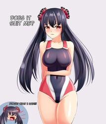 noire from neptunia (series) by sonker-lewds