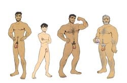 4boys abs age_difference balls ballsack bara beard black_hair body_hair brothers brown_eyes character_sheet chest_hair coffee_mug crossed_arms daichi_aimoto daigo_aimoto dicks_out facial_hair family father_and_son flaccid_penis flexing foreskin foreskin_folds full_body grandfather_and_grandson grey_hair hands_on_hips human incest intact jake_aimoto kenta_aimoto male male_nipples male_only male_pubic_hair manly mature_male melcrumbs musclegut muscles muscular_male mustache nude_male older_man_and_younger_boy original_character pale-skinned_male partially_retracted_foreskin pawrncrackers pecs penis penis_piercing penis_size_difference prince_albert_piercing scrotum size_difference slightly_chubby_male standing tan_skin testicles uncle_and_nephew uncut unretracted_foreskin veiny_penis white_background