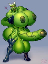 1futa anthro argonian balls bethesda_softworks big_balls big_breasts breasts clothing dickgirl erection futa_only futanari gynomorph heart hi_res huge_balls huge_breasts humanoid_penis hyper hyper_balls hyper_breasts hyper_penis intersex legwear lips looking_at_viewer muscular muscular_gynomorph muscular_intersex nipples penis rubber scalie solo solo_futa standing the_elder_scrolls thick_lips thigh_highs uncut vein veiny_penis victoria_viper