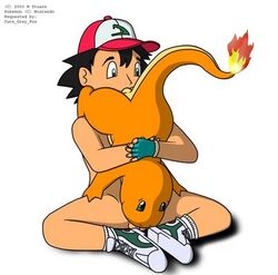 69 2003 charmander color fellatio fire gay human humanoid interspecies m_stuarn male male_only multiple_males nintendo oral pokémon_(species) pokemon pokemon_(anime) pokephilia satoshi_(pokemon) tail tail_fire