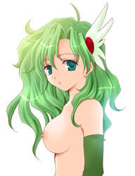 elbow_gloves female female_only final_fantasy final_fantasy_iv gloves green_eyes green_hair harapeko human long_hair nude rydia solo