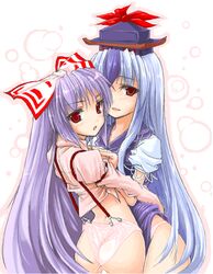 fujiwara_no_mokou gizensha keine_kamishirasawa multiple_girls panties touhou underwear