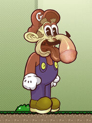 1boy affront_to_nature cartoony diphallia diphallism male male_only mario mario_(series) mawio monophallia multi_penis mustache nightmare_fuel nintendo penis penis_nose smooth_skin solo super_mario_bros. tagme what