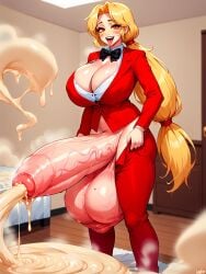 1futa ai_generated balls big_areola big_balls big_breasts big_cock big_penis big_testicles blonde_hair breasts charlie_morningstar_(hazbin_hotel) clothed clothing cum cumshot dickgirl ejaculating_cum ejaculation erect erect_penis erection futa_only futanari futanurse hazbin_hotel huge_balls huge_breasts huge_cock huge_testicles intersex large_areolae large_balls large_breasts large_penis large_testicles light-skinned_futanari light_skin long_hair long_penis penis red_eyes scrotum solo solo_futa testicles uncensored veiny_penis