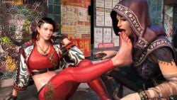 2girls azucena_milagros_ortiz_castillo barefoot feet female female_only foot_fetish isinatra licking_foot nail_polish tekken tekken_8 yuri zafina_(tekken)