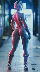 1girls 3d alternate_breast_size alternate_outfit ass back big_ass bodysuit boots breasts female female_only high_heel_boots high_heels huge_ass huge_breasts large_ass latex latex_suit looking_back nier nier:_automata nipples pose seductive short_hair sideboob skin_tight solo spread_legs standing stevencarson text thick thick_ass thick_thighs thighs watermark white_hair yorha_2b