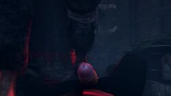 1boy 1girl 1girls 3d animated big_penis blood clothed_female creepy dead_by_daylight exposed_penis feet female footjob footjob_with_legwear huntress_(dead_by_daylight) male male_pov penis potvuurka pov sound standing standing_footjob stomping video