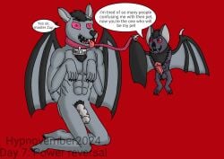 anthro bat bat_wings bondage brainwashing chastity_device collar deer dialogue duo english_text feral hi_res humanoid hypnosis hypnovember hypnovember2024 leaf-nosed_bat lenderednel male male/male mammal membrane_(anatomy) membranous_wings microbat mind_control moschid muscular musk_deer petplay ringed_eyes roleplay text vampire_bat vampire_deer vampiro wings yangochiropteran