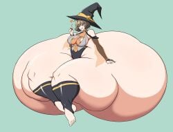 1girls alternate_version_available ass_bigger_than_body ass_bigger_than_head ass_bigger_than_torso big_breasts colossal_ass hyper hyper_ass hyper_thighs looking_at_viewer massive_thighs sinking_grip solo_female someeffinpanda tagme thick_thighs witch