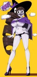 character_request cloak copyright_request halloween halloween_costume heels high_heels huge_breasts original_character panties tagme wheatly101 witch witch_costume witch_hat