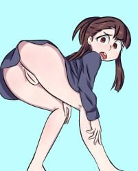 1girls akko akko_kagari anus ass_focus bitch female kagari_atsuko little_witch_academia no_panties no_socks pussy_out vagina