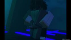 1boy 1boy1girl 1girls 3d animated black_hair black_skin forest heart-eyes looking_back loop lustful_gaze oc original_character roblox robloxian sound tagme thigh_sex video white_skin zokanimations