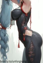 ai_generated body breasts genshin_impact hips sexy_body shenhe_(genshin_impact) unforgiving