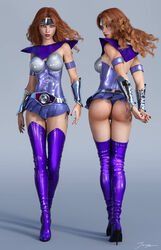 1girls 3d arm_guard arm_guards ass back_view belt boots bracer bracers dat_ass dress eyeshadow female female_only from_behind front_view galtar_and_the_golden_lance goleeta hanna-barbera heels high_heel_boots high_heels human leather_boots lipstick makeup mascara minidress panties pinup princess purple_dress purple_eyes purple_heels purple_high_heels purple_panties purple_skirt purple_thighhighs purple_thong red_hair red_lips red_lipstick royalty skirt solo thigh_boots thigh_high_boots thighhigh_boots thighhighs thighs thong thong_leotard tiangtam tiara