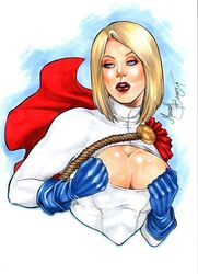 1girls 2019 big_breasts blonde_hair blue_eyes blue_gloves breasts busty cape cleavage cleavage_cutout curvaceous curvy dated dc dc_comics earth-2 earth2 earth_2 ed_benes_studio eyeshadow female female_only gloves jsa justice_society justice_society_of_america karen_starr kryptonian large_breasts leotard makeup mariah_benes mascara pinup power_girl red_cape red_lips red_lipstick short_hair signature solo superheroine upper_body voluptuous white_leotard