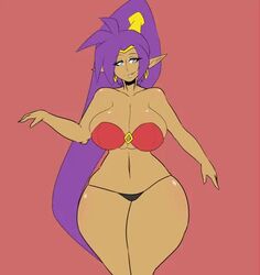 1girls animated big_breasts bikini blue_eyes breasts dancing dark-skinned_female female female_protagonist genie no_sound okioppai ponytail purple_hair shantae shantae_(character) smile tagme tan_skin thick_thighs video wide_hips