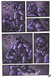 ! 2boys alien bara comic cum cum_in_mouth cum_inside deepthroat drooling fellatio furry gay huge_cock huge_penis interspecies larger_male licking long_tongue male male_only mammal marvel marvel_comics monochrome muscular muscular_male no_nipples open_mouth original_character penis precum purple_background purple_skin saliva size_difference smaller_male source_request spider-man_(series) standing teeth text thick_penis tongue tongue_out uniparasite veins veiny_penis venom venom_(marvel) watermark yaoi