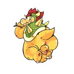 1:1 2019 anthro anus ass balls bara blush bowser hi_res koopa male male_only mario_(series) nintendo penis riversausage scalie simple_background solo video_games white_background