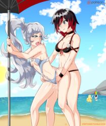 beach bikini blake_belladonna casual faunus female futa_on_female futanari human icesticker intersex public ruby_rose rwby team_rwby weiss_schnee yang_xiao_long