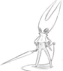 2019 anthro arthropod female hollow_knight hornet_(hollow_knight) insects mootcookie mootcookie_(artist) needle pussy weapon