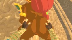 1boy 1girls 2018 3d animated ass big_ass breasts breath_of_the_wild dark-skinned_female dark_skin doggy_style earrings female from_behind gerudo half-closed_eyes hands_on_ass hylian interracial jewelry larger_female light-skinned_male link link_(breath_of_the_wild) lipstick male moaning nipples nodusfm nude pov red_hair sex size_difference smaller_male smile sound the_legend_of_zelda the_legend_of_zelda:_breath_of_the_wild urbosa vaginal video