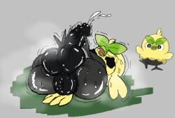 2026 anthro anus areola ass autofootjob beak big_anus big_butt black_areola black_body black_nipples bodily_fluids breasts browt closed_eyes cum digital_drawing_(artwork) digital_media_(artwork) feathers feet foot_fetish foot_play game_freak generation_10_pokemon genital_fluids green_body green_feathers grey_background gynomorph habrow huge_anus huge_butt intersex lying masturbation moan motion_lines nauiho nintendo nipples on_back open_beak open_mouth pokemon pokemon_(species) pokemon_winds_and_waves pokemon_ww puffy_anus shortstack shortstack_gynomorph shortstack_intersex simple_background small_breasts solo steam steaming steaming_body sweat sweating_profusely tail tail_feathers talons thick_thighs toes wide_hips yellow_body