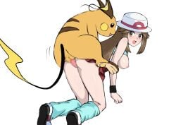 interspecies leaf_(pokemon) nivi penis penis_in_pussy pokemon pokemon_(species) pussy raichu sex small_dom_big_sub zoophilia