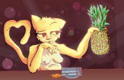 anthro bethesda_softworks drinking female katia_managan pineapple the_elder_scrolls vaktus