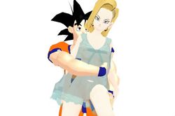 3d android android_18 animated dragon_ball dragon_ball_super dragon_ball_z female goku male saiyan sex son_goku