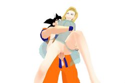 3d android android_18 animated dragon_ball dragon_ball_super dragon_ball_z female goku male penis saiyan sex son_goku