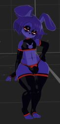 big_ass bonfie bonfie_(cryptia) bonfie_(cryptiacurves) bonnie_(cally3d) bonnie_(fnaf) bulge cryptiacurves femboy fredina's_nightclub jordevoir playtime_bonnie stockings