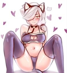 6yoshi9 cat_ears colette_(brawl_stars) pussy sexy