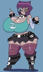 gaz_membrane gooeyblob huge_breasts invader_zim nickelodeon nicktoons thicc_gaz thick_thighs