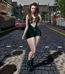 green_eyes minidress red_hair scottish sexy