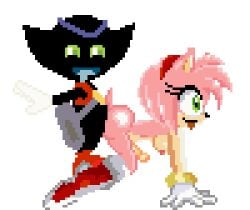 amy_rose anal_sex anthro edit erect_while_penetrated female futa_penetrated futanari male_penetrating_futa non-human pixel_animation project_x_love_potion_disaster