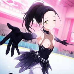 ai_generated figure_skating kamisaki_hikaru medalist nipples skating small_breasts