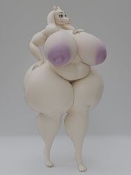 3d_(artwork) anthro ass belly big_belly big_breasts big_butt boss_monster_(undertale) bovid breasts caprine digital_media_(artwork) female fur genitals goat hi_res huge_breasts huge_butt hyper mammal mature_anthro mature_female nipples nude pussy raguda simple_background solo thick_thighs toriel undertale undertale_(series) white_body white_fur wide_hips