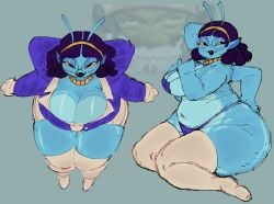 1girls 2d 2d_(artwork) 4_arms alien alien_girl artist_request ass ass_bigger_than_head belly belly_bulge belly_button big_breasts big_thighs bikini blue_body blue_skin boobs_bigger_than_head bra breasts_bigger_than_head chubby chubby_female cleavage cleavage_dress curvy curvy_ass curvy_body curvy_female curvy_figure curvy_thighs female female_only glasses huge_boobs huge_breasts huge_thighs jacket janet_tangeen large_boobs large_breasts large_thighs multi_arm multi_limb multiple_poses multiple_views obese obese_female obese_humanoid oc original original_character round_glasses solo tagme tagme_(artist) thick_thighs thigh_highs thighhighs thighs