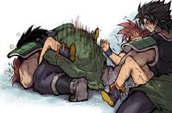 2boys broly_(dragon_ball_super) cum_in_ass cum_in_pussy cum_inside dragon dragon_ball dragon_ball_super dragon_ball_z femboy gay overflowing_cum pounding questionable_consent rough_sex son_goku super_saiyan_god torn_clothes yaoi