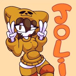 1girls brown_hair cute cute_face female jamanji_(sidings) jolidog orange_clothing orange_eyes pale-skinned_female pale_skin youtube youtuber