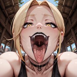 ai_generated blonde_hair mouth open_mouth uvula vore