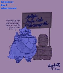 big_breasts blueberry_inflation breasts cleavage female frisk_lk furry huge_breasts inflation nipples tagme thick_thighs wide_hips