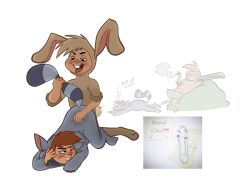 clothing costume cubbysclaws duo human humanoid lagomorph leporid male male/male mammal nibs_(peter_pan) peter_pan procyonid rabbit raccoon tail the_twins_peter_pan