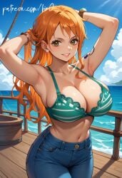 ai_generated ass breasts bunny_girl bunnysuit milf nami nami_(one_piece) one_piece