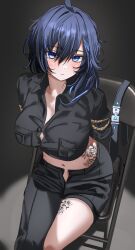 1girls ayase_yuu bondage female large_breasts looking_at_viewer phase_connect phase_connect_jp tied_up vayneeeee virtual_youtuber